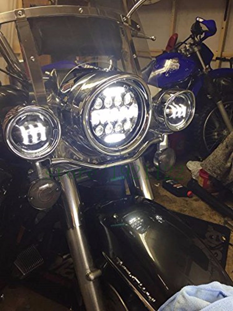 7inch LED Motorcycle Headlight - Universal Motorcycle Led Headlight Projector ulasan dan harga
