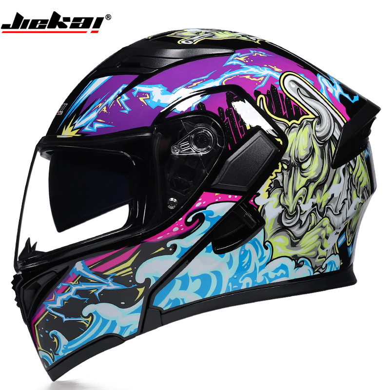 W Bluetooth Anti-fog Double Le - Full Face Motorcycle Helmet With Bluetooth ulasan dan harga