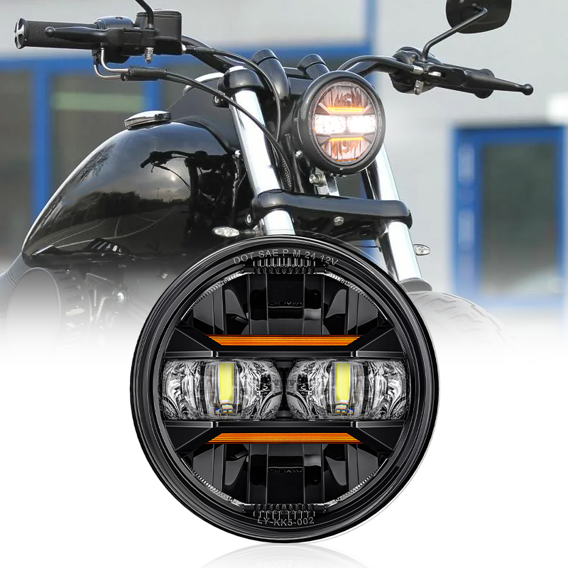 Universal Car Motorcycle 5.75  - Universal Motorcycle Led Headlight Projector ulasan dan harga