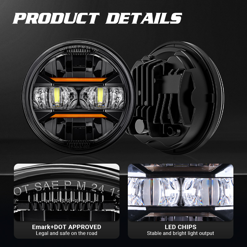 Universal Car Motorcycle 5.75  - Universal Motorcycle Led Headlight Projector ulasan dan harga