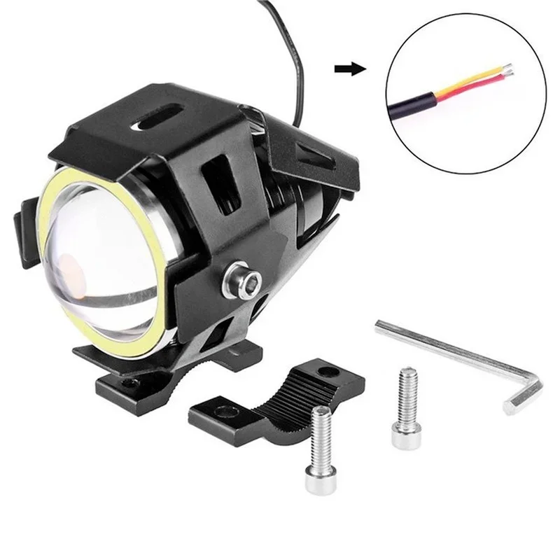 U7 LED Auxiliary Bright Motorc - Universal Motorcycle Led Headlight Projector ulasan dan harga
