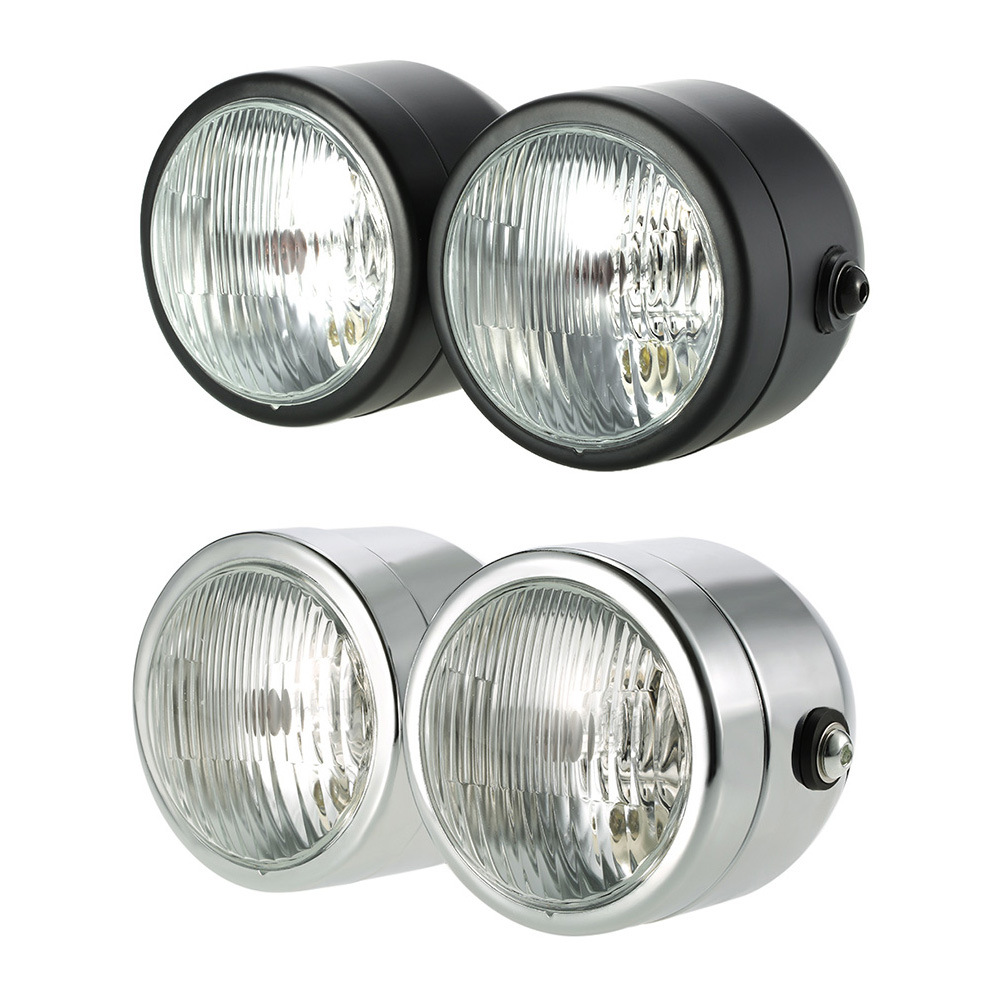 Universal H4 Twin Headlight Mo - Universal Motorcycle Led Headlight Projector ulasan dan harga