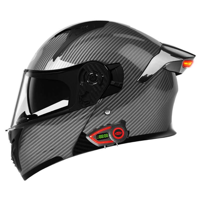 ABS Material Motorcycle Helmet - Full Face Motorcycle Helmet With Bluetooth ulasan dan harga